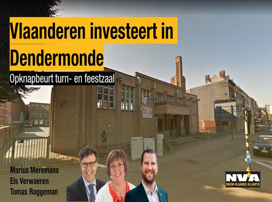 Interieur van beschermde turn- en feestzaal GO Talent! Dendermonde krijgt opknapbeurt Interieur van beschermde turn- en feestzaal GO Talent! Dendermonde krijgt opknapbeurt