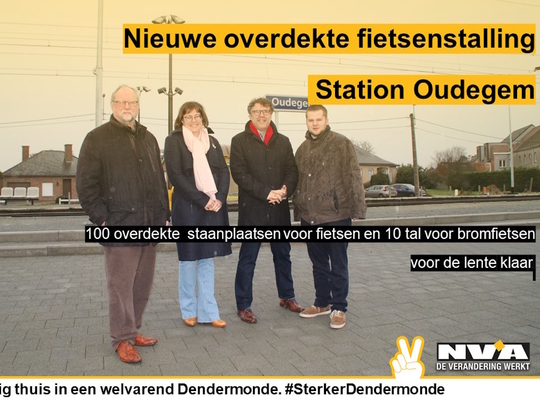 Overdekte fietsstalling station Oudegem